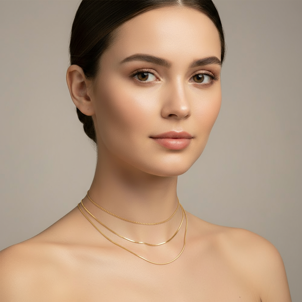Elegant Gold-Plated Stainless Steel Necklace for Women