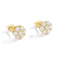 TY Hot Flower Full Moissanite Stud Earrings For Women 2.5/3mm 925 Sterling Silver Diamond Cluster Earring Wedding Jewelry Gift